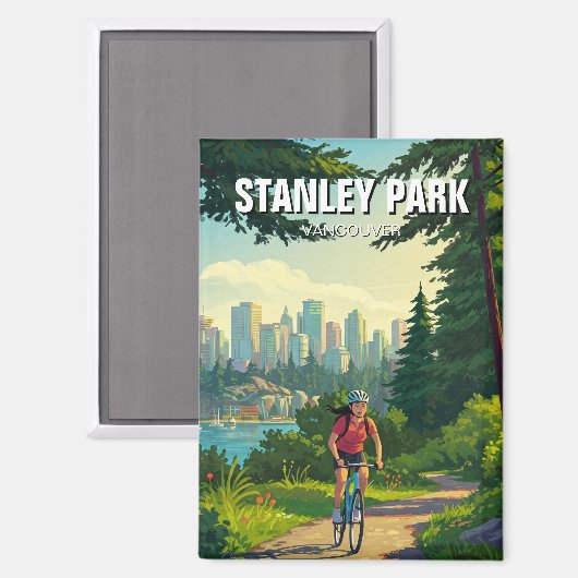Vancouver Stanley Park Canada Reizen Magneet (Voorkant / Achterkant)