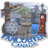 Vancouver Sticker Tribal Vancouver Landmark Decals (Voorkant)