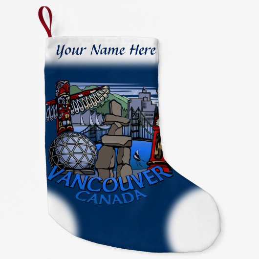 Vancouver Stocking Vancouver-kerststop Kleine Kerstsok (Voorkant)