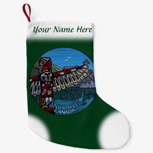 Vancouver Stocking Vancouver-kerststop Kleine Kerstsok (Voorkant)