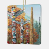 Vancouver Totem Pole Ornement Native Art Souvenirs (Gauche)