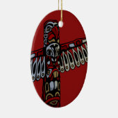Vancouver Totem Pole Souvenir Native Art Ornament (Rechts)