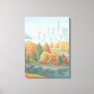 Vancouver Totem Poles Art Print Canvas