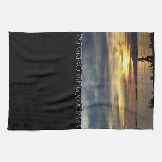 Vancouver Towel Aangepaste Vancouver Tea Towel Theedoek (Horizontaal)