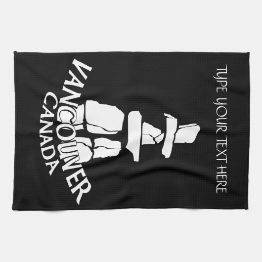 Vancouver Towel Aangepaste Vancouver Tea Towel Theedoek (Horizontaal)