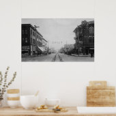 Vancouver, WA - Main Street Uitzicht van het centr Poster (Keuken)