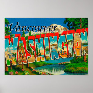 Vancouver, Washington - Grote Letter-scènes Poster