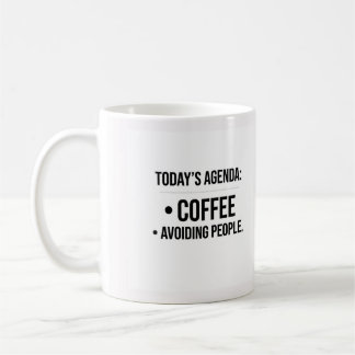 Vandaag Agenda Koffie en Mensen Vermijden Mok