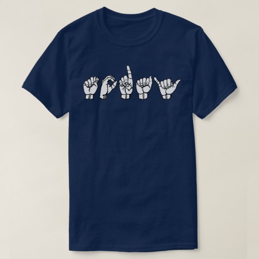 VANDAAG ASL Sign Language Design T-shirt (Design voorkant)