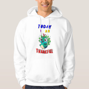 Vandaag ben ik dankbaar November Peacock Thanksgiv Hoodie