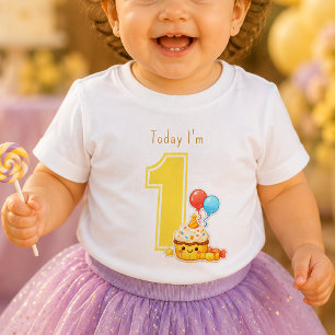 Vandaag ben ik een eerste verjaardag baby T-shirt