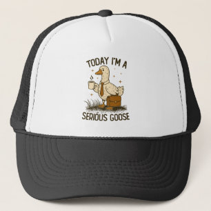 Vandaag ben ik een serieuze gans - grappig kantoor trucker pet