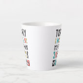 Vandaag ben ik mijn eigen super Hero Latte Mok (Voorkant)