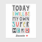 Vandaag ben ik mijn eigen super Hero Sticker (Vel)