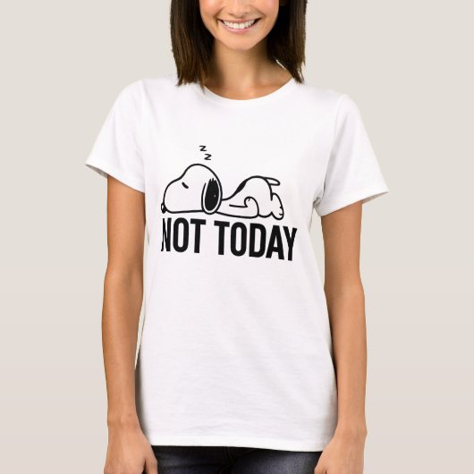 Vandaag ben ik niet slaperig, snoopy! t-shirt (Voorkant)