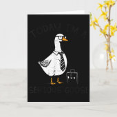Vandaag Ben Ik Serieus Gans Aktetas Grappig Dwaas Kaart (Gele Bloem)