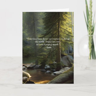 Vandaag ben ik verstandig Rumi Quote Schilderachti Kaart