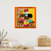 Vandaag de dag een leider, Morgen een Poster van d (Keuken)