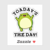 Vandaag de dag is de dag grappige toad pun sticker (Vel)