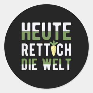 Vandaag de dag radijs het klimaat van de wereld ronde sticker