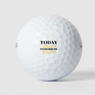 Vandaag doet het pijn morgen werkt het 2 golfballen
