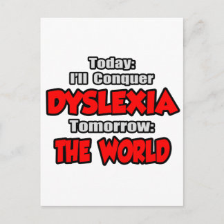 Vandaag dyslexie .. Morgen, de wereld Briefkaart