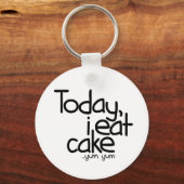 Vandaag eet ik cake (Birthday) Sleutelhanger (Voorkant)