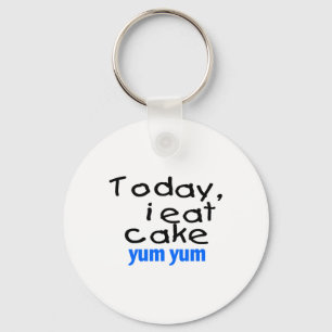 Vandaag eet ik Yum Yum (blauw) Sleutelhanger