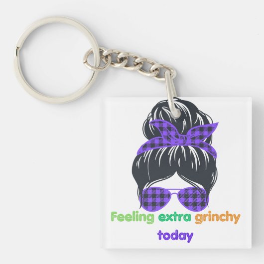 Vandaag extra grijs sleutelhanger (voorkant)