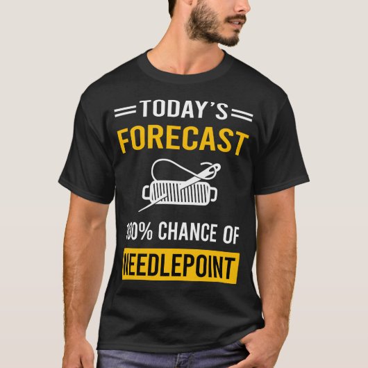 Vandaag Forecast Needlepoint Canvas Werk T-shirt (Voorkant)