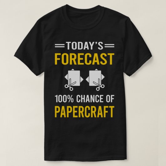 Vandaag Forecast Papercraft Craft Crafting T-shirt (Design voorkant)