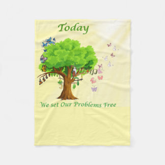 Vandaag hebben we onze problemen opgelost fleece deken