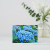Vandaag! Hou van elkaar! Blue Hydrangea Flowers Visitekaartje (Staand voorkant)