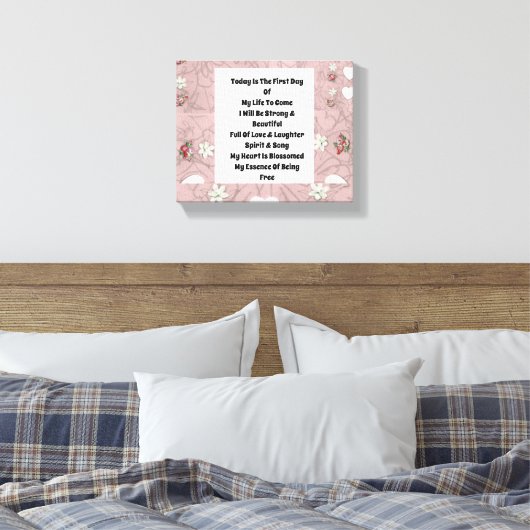 Vandaag is canvas afdruk (Insitu (Slaapkamer))