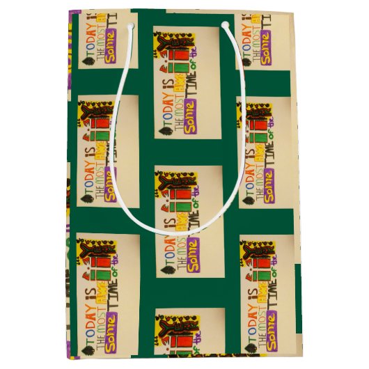 Vandaag is de meest geweldige tijd van het jaar medium cadeauzakje (Voorkant)