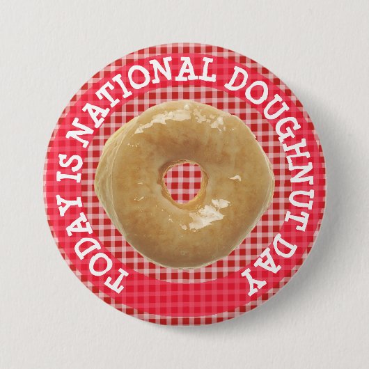 Vandaag is de nationale Button van de Doughnut Day (Voorkant)