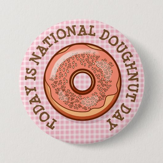 Vandaag is de nationale Button van de Doughnut Day (Voorkant)