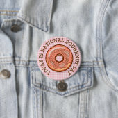 Vandaag is de nationale Button van de Doughnut Day (In situ)