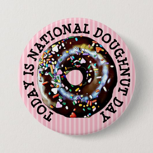 Vandaag is de nationale Button van de Doughnut Day (Voorkant)