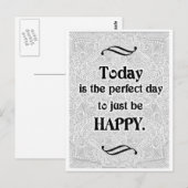 Vandaag is de perfecte dag - Positive Quote´s Briefkaart (Voorkant / Achterkant)