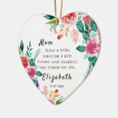 Vandaag is een bruidmoeder van het Bride Keepomwil Keramisch Ornament (Links)