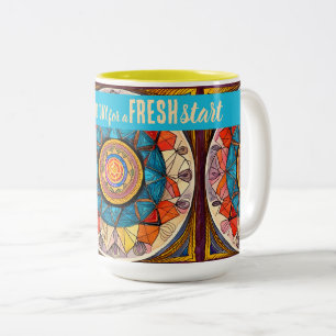 Vandaag is een goede dag frisse start Motivatie of Tweekleurige Koffiemok