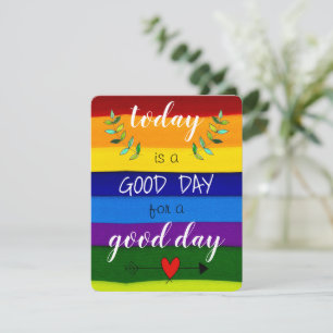 Vandaag is een goede dag voor een goede dag Flat K Feestdagenkaart