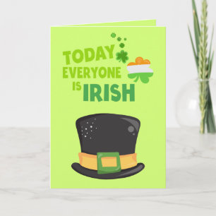 Vandaag is het allemaal Ierse St. Patrick's Day Kaart