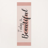 Vandaag is het een mooie Inspirerend roze yogamat (Voorkant)