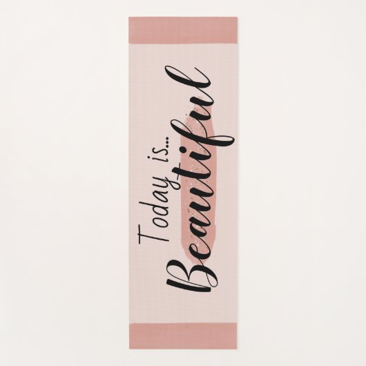 Vandaag is het een mooie Inspirerend roze yogamat (Voorkant)