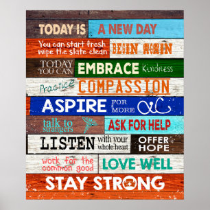 Vandaag is het een nieuwe dag zuster Inspirerend Poster