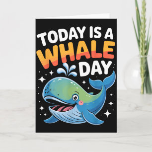 Vandaag Is Het Een Walvisdag Schattig Cartoondier  Kaart