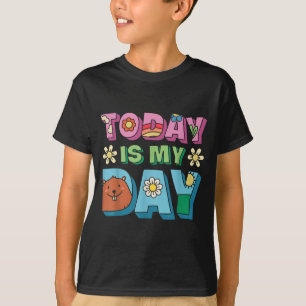 Vandaag is het Groundhog Day Grappige Vrouwen Retr T-shirt