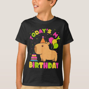 Vandaag is het mijn verjaardag Meisjes Capybara-li T-shirt